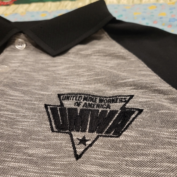 ⛏️💎 Vtg 90s 🔥 UMWA Shirt Polo Large 🇺🇸 Made in USA 🌎 Mining Mine Workers - Picture 9 of 9